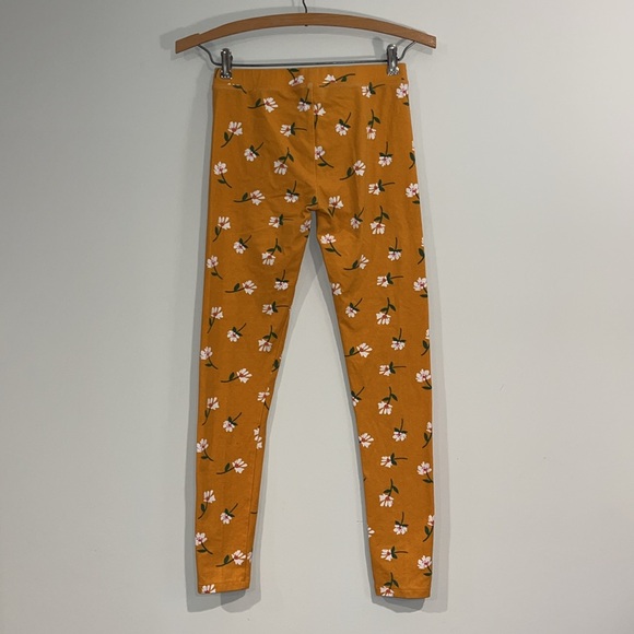 CREWCUTS Youth Girls 14 Floral Pull On Leggings Cotton Orange White EUC - Picture 6 of 8